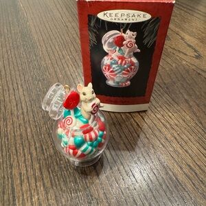 Vintage Hallmark Candy Caper Keepsake Ornament with Mouse and Candy Design